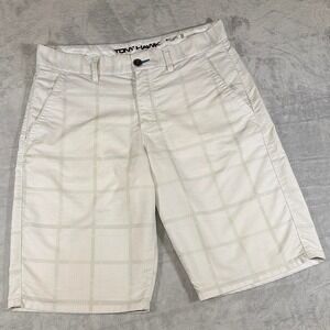 Y2K Vintage Tony Hawk Performance Plaid Golf Shorts | Size 32